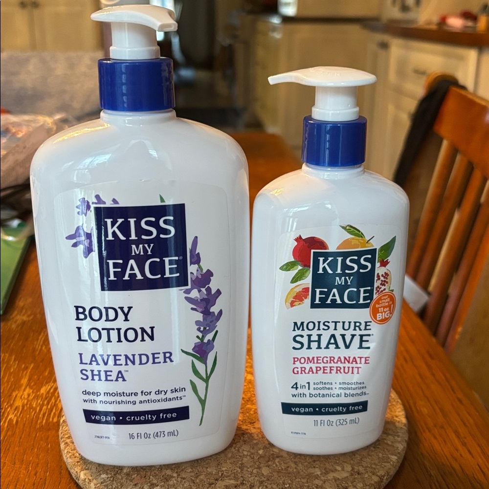 Kiss My Face Body Lotion Lavender Shea and Moisture Shave Pom Grapefruit NEW❤️